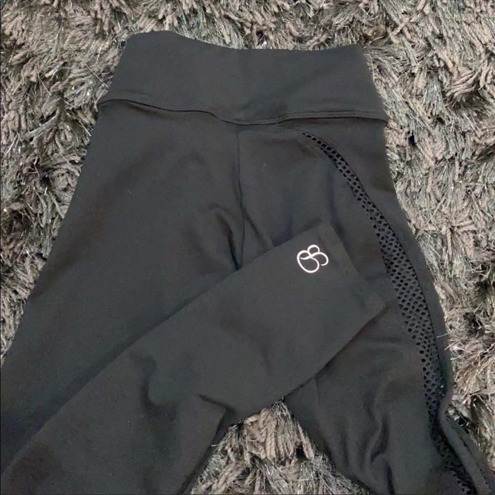Bombshell asymmetric mesh leggings small